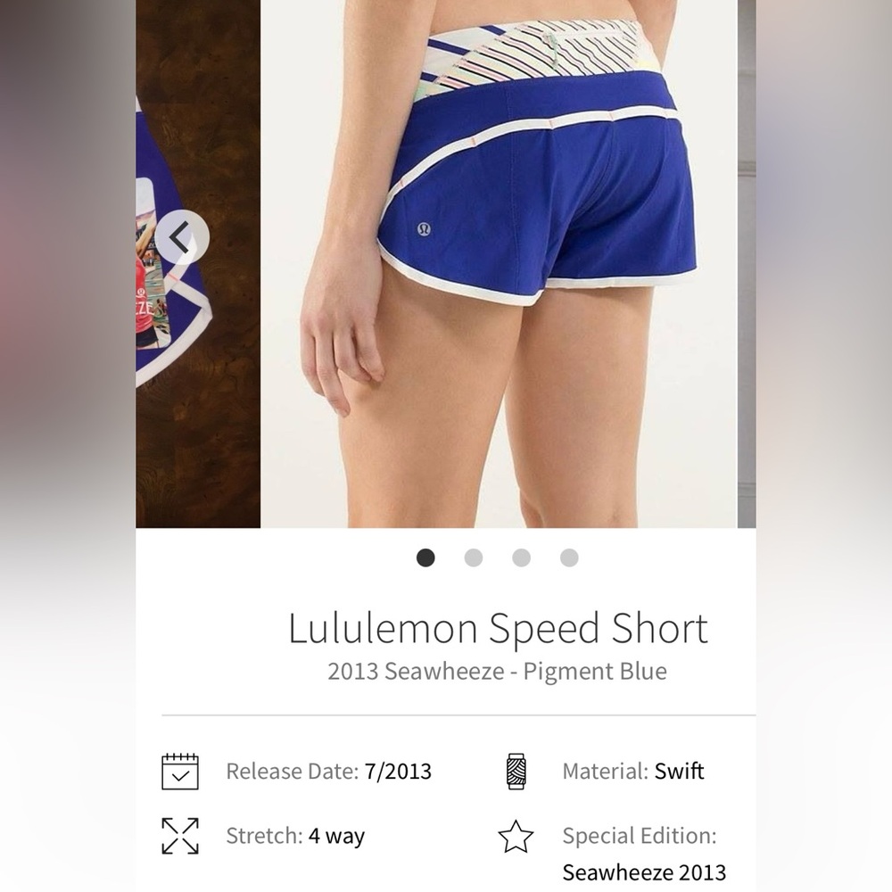 Lululemon Seawheeze Speed Up Shorts LR 2.5” size 4 - Picture 7 of 7